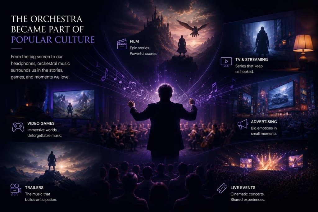 The orchestra became part of popular culture